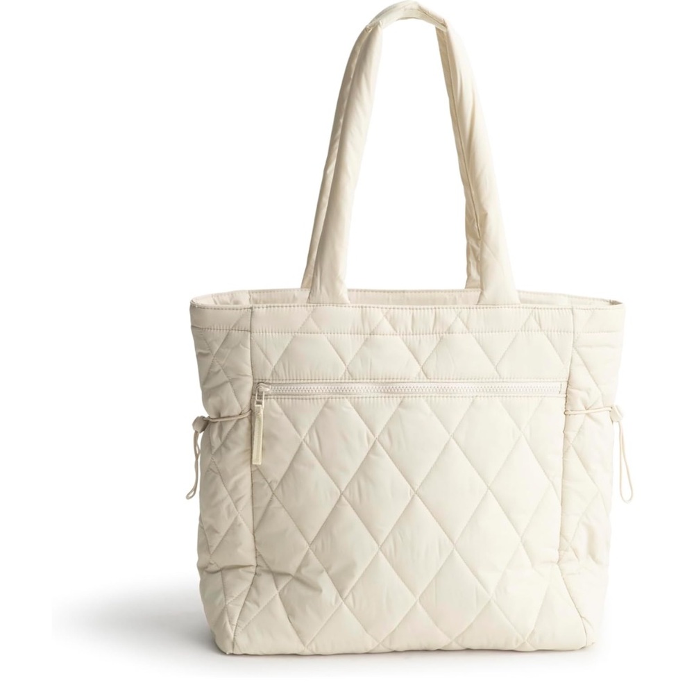 Vera Bradley New Pumice Stone Cream Quilted Tote Bag